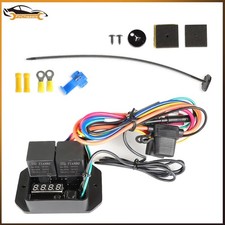 Digital Radiator Fans Controller Adjustable Temperature Range Mount Kit 1 Set