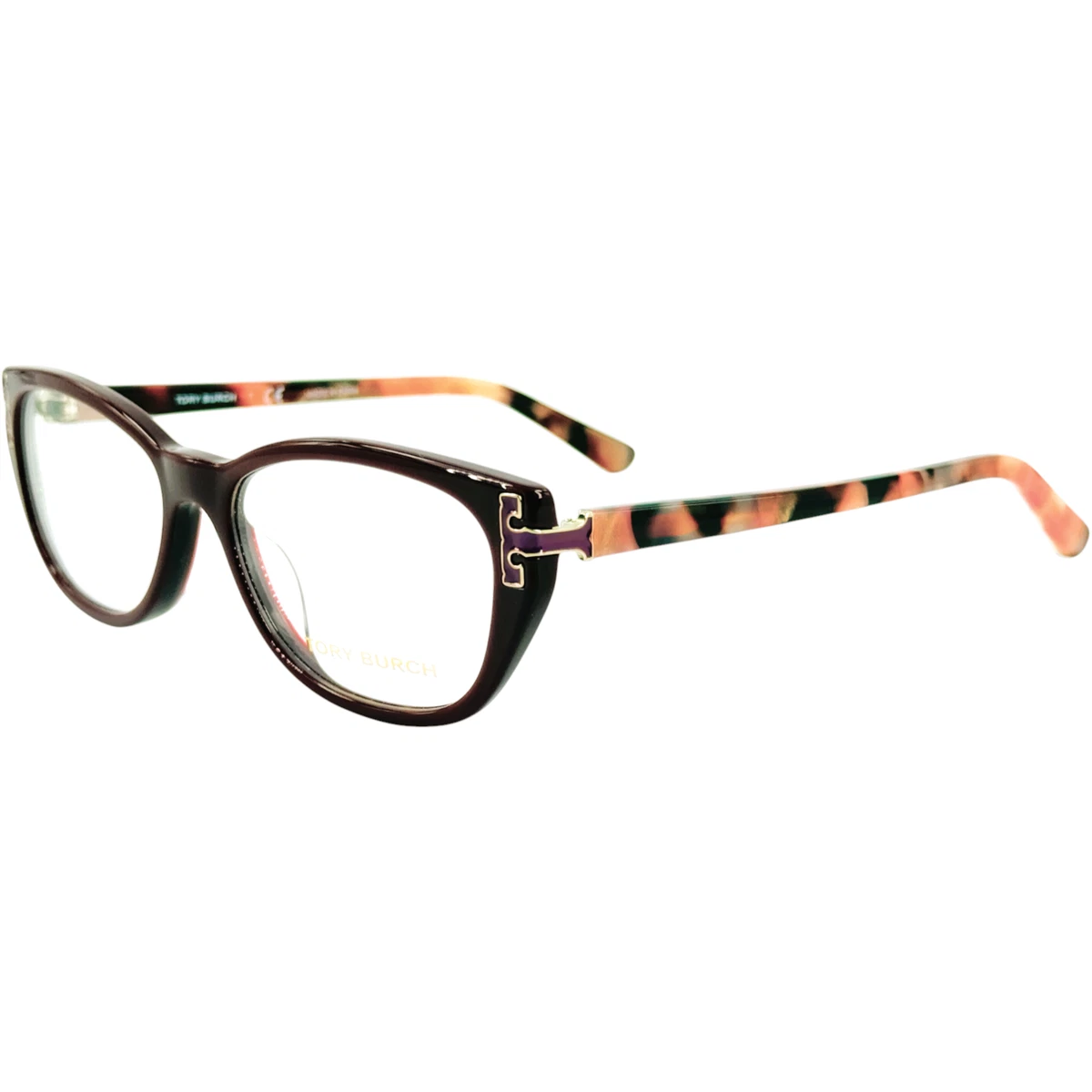 NWT TORY BURCH Bordeaux Rectangular Eyeglasses $200 Tory Burch TY 1015 346 51-16-135 Purple/Burgundy Full Rim  main image 2