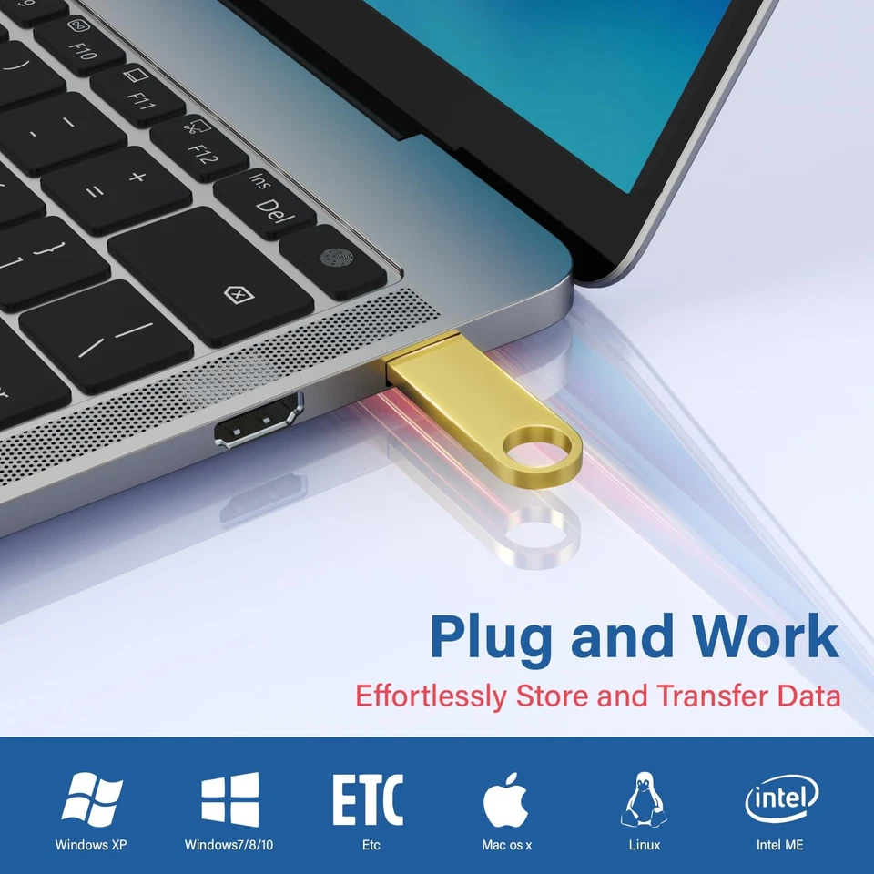 Chiavetta USB Mini da 1GB, 20 Pezzi, Impermeabile, 1 GB, USB, in Metallo, Con... - Immagine 2 di 4