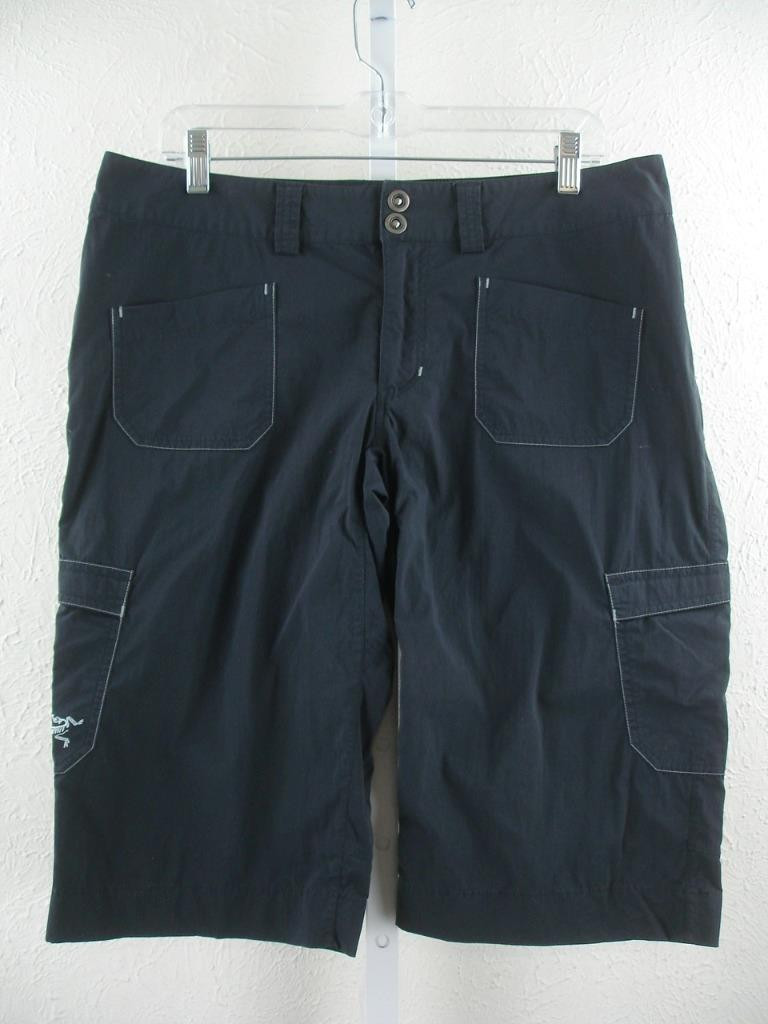 Pantalone donna 12 34 Arc'teryx tasche frontali Capri grigio antracite elasticizzato pantaloncino