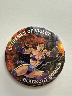 Extremes Of Violet Blackout Comics Pinback Macaron Pin