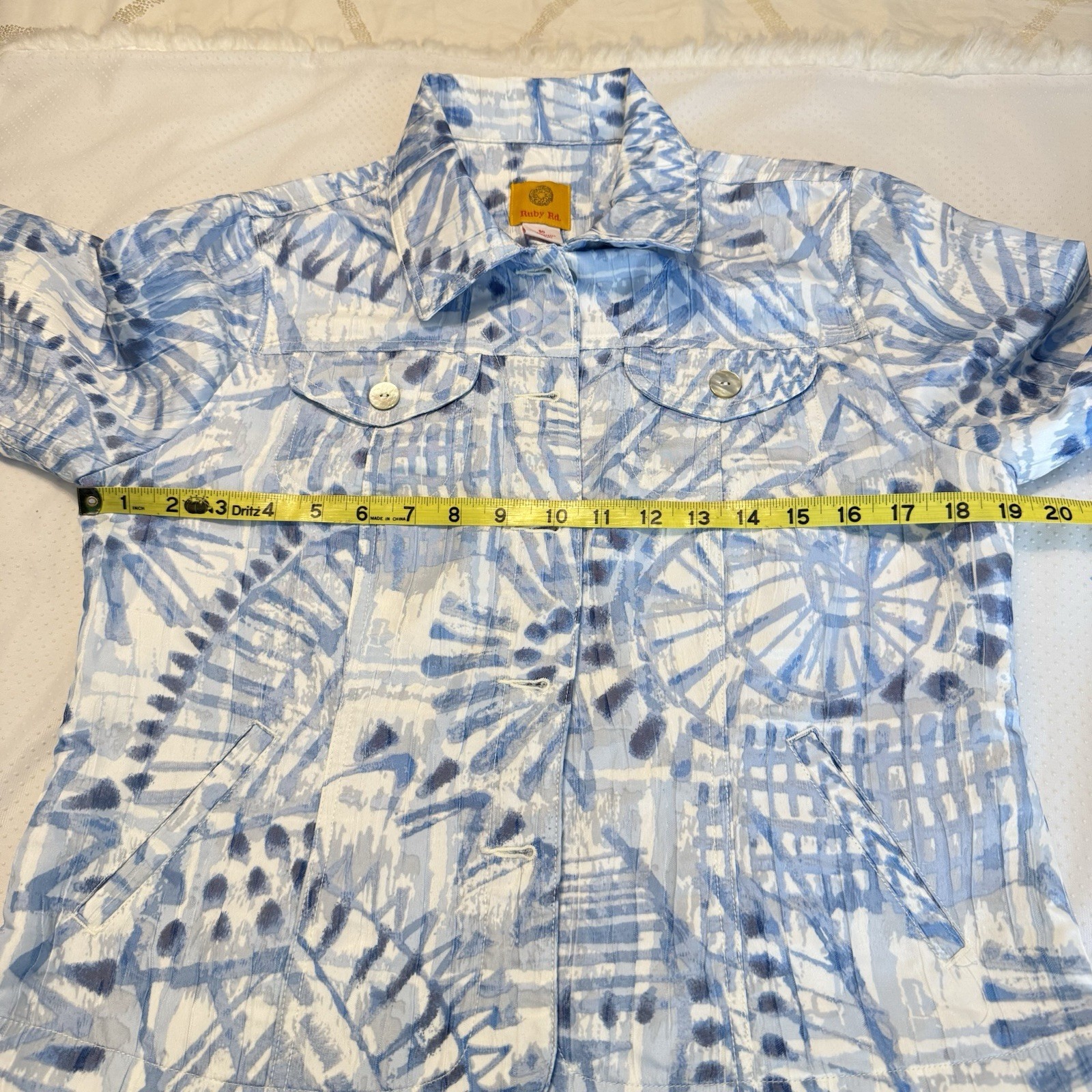 Ruby Rd. Abstract Medallion Print Jacket Button F… - image 9