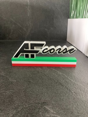 AF Corse Endurance 3D Logo, blau, 19 cm x 6 cm x 2 cm