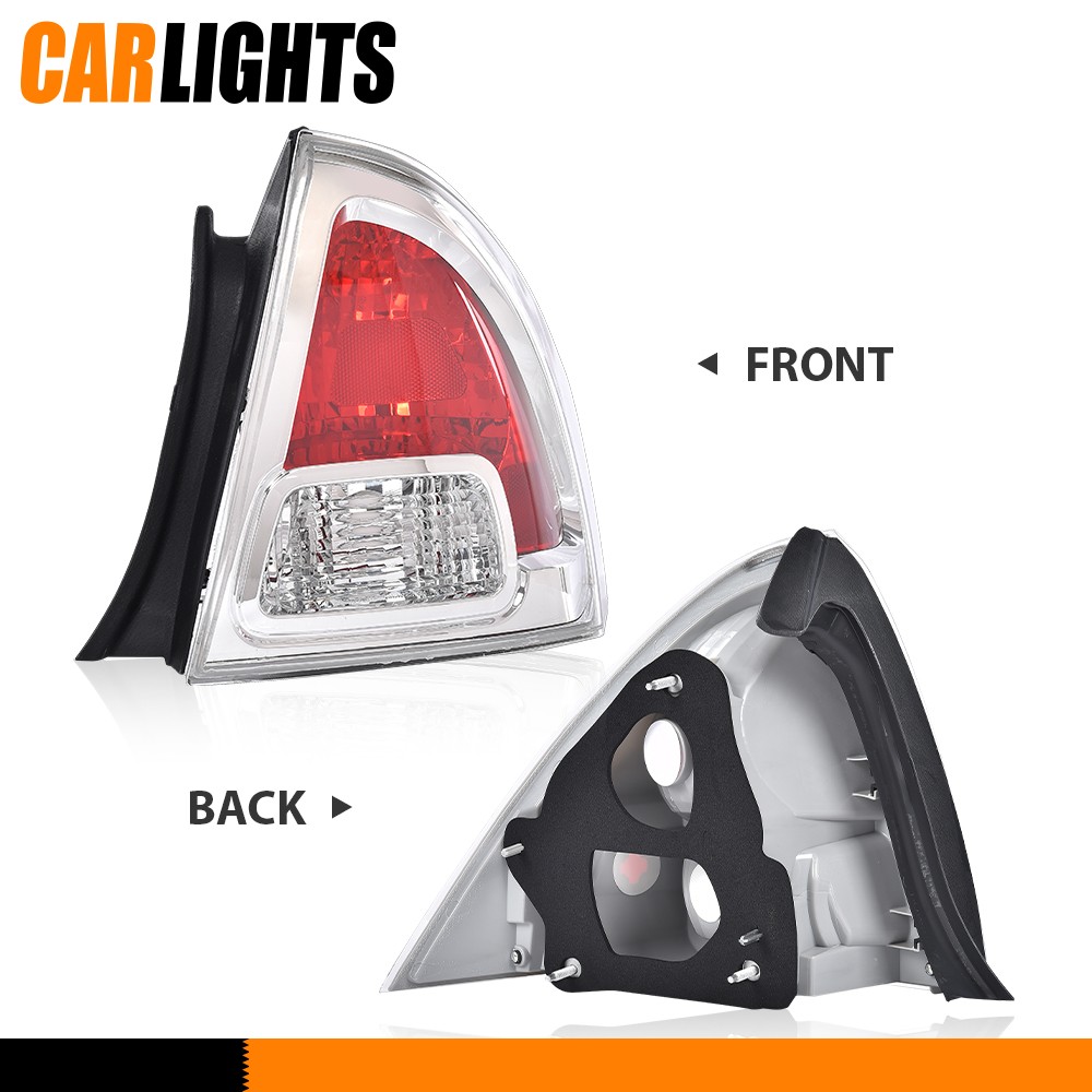 2PC Tail Light Set Brake Lamp Fits Ford Fusion 2006-2009 Chrome Left Right Side
