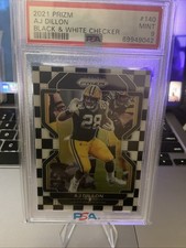 2021 Panini Prizm AJ Dillon Black & White Checkerboard #140 PSA Pop 1/1