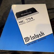 McIntosh MC 754 Power Amplifier Owners Manual Original Vintage