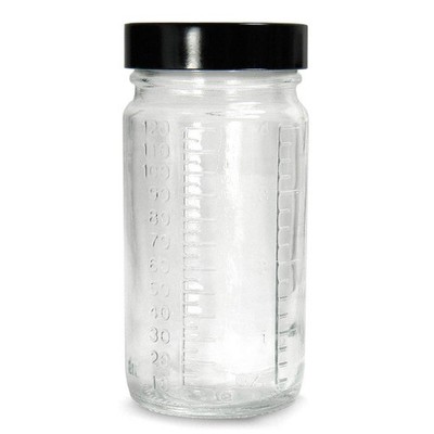 QORPAK GLC-01523 Beaker Bottle,102mmH,Clear,51 mmDia,PK24 3TRH8