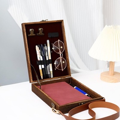 Schriftsteller Holz Box Aktentasche Deko Handarbeit Künstler Outdoor Malerei Trend
