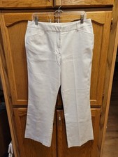 NWOT WhiteTextured Cotton Bootcut Business Casual Slacks By Worthington Sz 12
