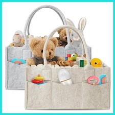 2-Pack Diaper Caddy Organizer - Nursery Storage Bin  Car Organizer for Diape...