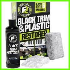 Black Trim Restorer - Dye Infused, Lasts 6 , Waterproof 4oz Kit
