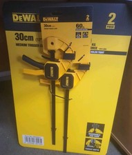 Dewalt 300mm Medium Trigger Clamps Pair 30cm 12" 90kg Force - One Handed Clamp