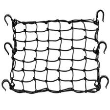 GZXUNFA Small Cargo Net with 6 Thicken Hooks, 15"x15" Stretches to 30"x30", H...