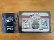 2025 LEAF LUMBER BASEBALL Factory Sealed Hobby BOX 4 PREMIUM CARDS + Bonus Pack