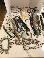 Costume Jewelry Vintage Large Lot 38 Pieces 4lbs .Bin14
