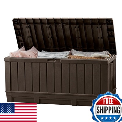 Keter Kentwood 92 Gallon Resin Deck Box-Organization And Storage For Patio