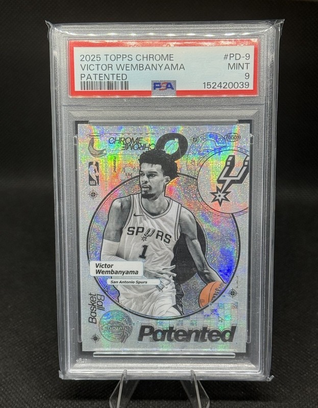 2025 Topps Chrome Victor Wembanyama Patented #PD9 San Antonio Spurs PSA 9