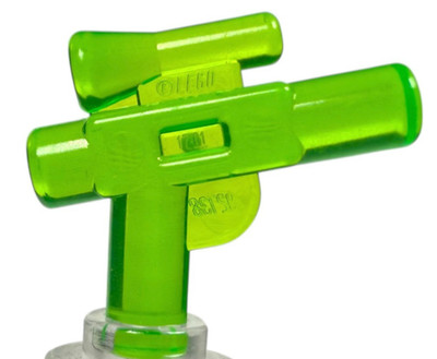 Trans Bright Green Prototype LEGO  Star Wars Minifigure Blaster 100% Feedbk