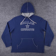 Dallas Cowboys Hoodie Mens 2XL Blue NFL Football Fanatics Pullover Sweatshirt