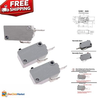 Microwave Oven Door Switch Set - 16A, High-Temp Resistant, Panel Mount Design