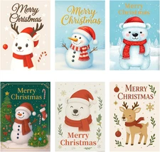 Christmas Cards Set 5X7 – 18 Holiday Greeting Cards with Envelopes 6 Assorted De