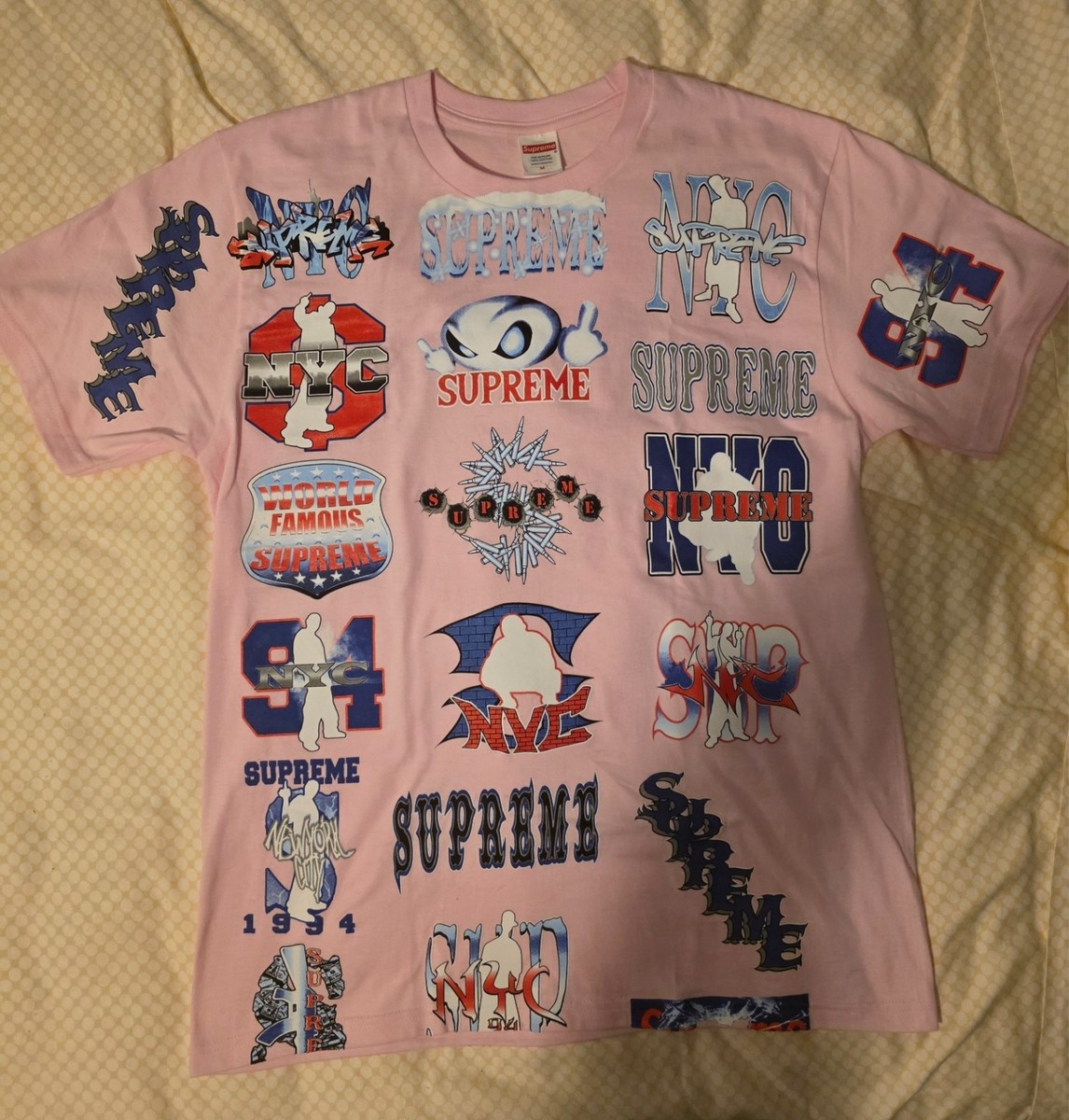 Supreme Light Pink Flash T-Shirt SS26 Size M SOLD OUT | eBay