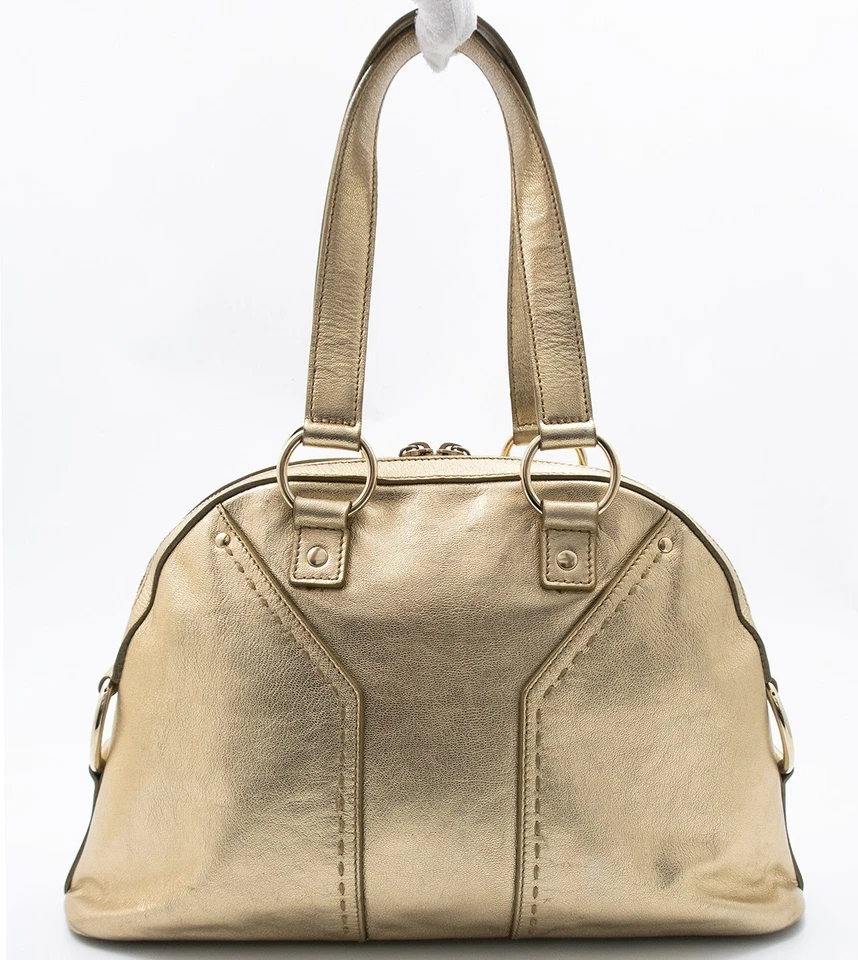 YVES SAINT LAURENT TASCHE SHOULDER BAG SCHULTERTASCHE RIVE GAUCHE YSL LUXUS GOLD - Bild 3 von 4