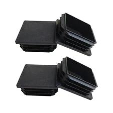 4-Pack 2x2-inch Black Plastic Square Tubing Plug End Caps Post End Cap
