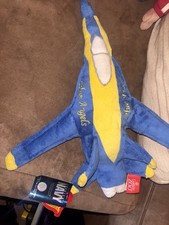 The Cradle Zoo Blue Angels US Navy Medium Stuffed Jet Plush Toy, Washable