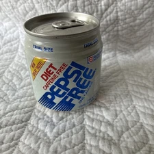 RARE 1980's Diet Pepsi Free Soda Trial Size Can-Referenced in Back To The Future