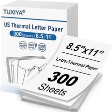 300 Sheets Thermal Printer Paper 8.5 X 11 Inch US Letter Size Thermal Paper