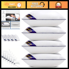 18x18 Down Alternative Pillow Inserts 4 Pack, Soft 100 Cotton Covers, Hypoaller