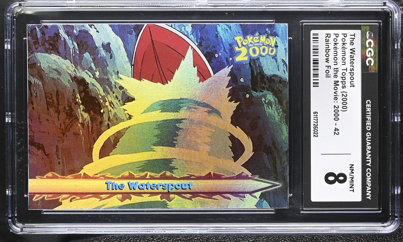 Pokemon Card The Waterspout 42 Rainbow Foil The Movie 2000 Topps CGC 8
