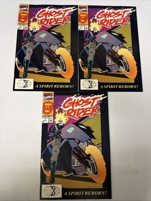 Ghost Rider #1 x3 Copies 1990 1st Danny Ketch 1st Print Marvel Mid Grade *T8