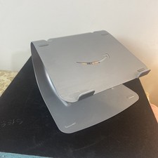 Amazon Basics Aluminum Ergonomic Laptop Stand Fits 14  Laptop Silver Finish