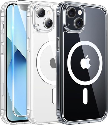 iPhone 13 Mini Case: iPhone 12 Mini Case with Screen Protector Clear Magnetic Ph
