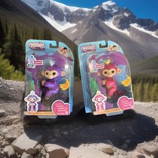 Set of 2-Fingerlings Baby Monkey Mia Purple Baby Bella Pink NIB Age 5 313