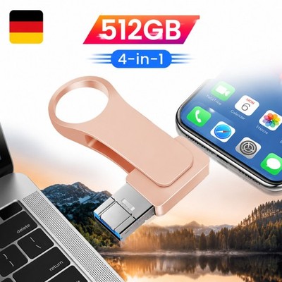USB 3.0 Hohe Geschwindigkeit Speicherstick USB Stick 512GB USB-Flash-Laufwerk PC
