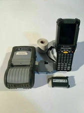 Symbol Motorola MC-9090 Handheld Mobile Computer Scanner w/ Zebra QL320+ Printer