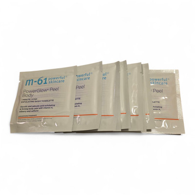 M-61 Power Glow Peel Body 1 Minute 1 Step Exfoliating Towelette 10 Treat 
