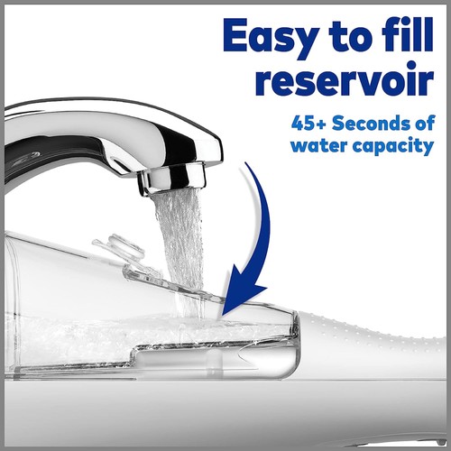 Waterpik Cordless Plus Water Flosser 4 Flossing Tips ADA Accepted, White WP-450 - Picture 7 of 8