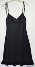 Express Women's Sundress Sz 3-4 Black Babydoll Retro Witchy Goth Minimalist AH16