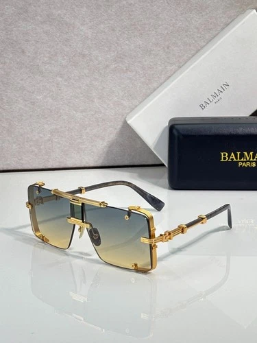 BALMAIN BPS-271-63 BLK- GLD Unisex Sunglasses Square Frame Lens Size 63口14-143 - product listing photo