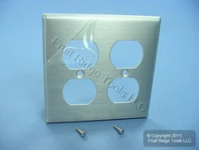 Leviton 83016 Aluminum 2-Gang Duplex Aluminum 3004 Alloy .040" Thick Wallplate