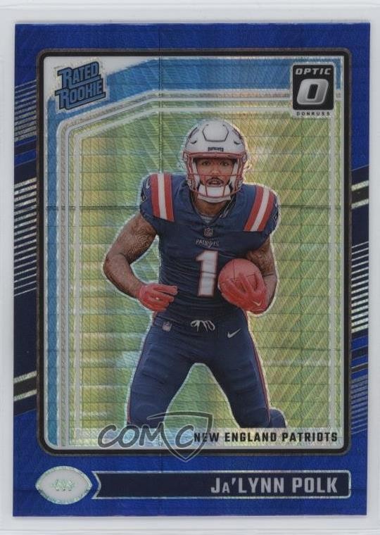 2024 Panini Donruss Optic Rated Blue Hyper Prizm Ja'Lynn Polk #240 Rookie RC 5g3