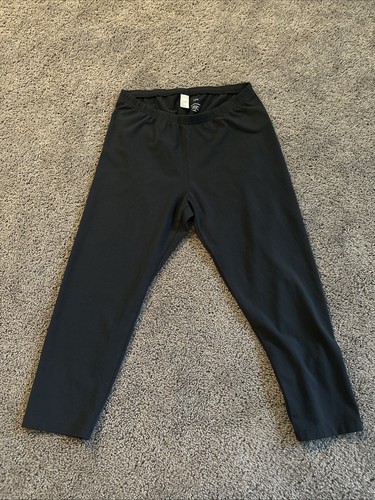 J.Jill Plus Size Black Pima Capri Leggings Stretch Waist Pants 1X