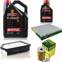 Mann Inspektionspaket 6L Motul 8100 X-Clean+ 5W-30 FüR KIA Rio III 1.4 Crdi 1.1