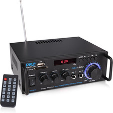 200W Stereo Power Amplifier with Bluetooth - Dual Channel Audio Receiver - LED D