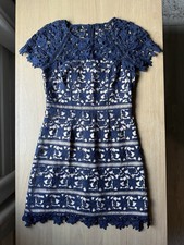 Eliza J Women’s Blue Floral Lace Dress Size 8 Cocktail Party