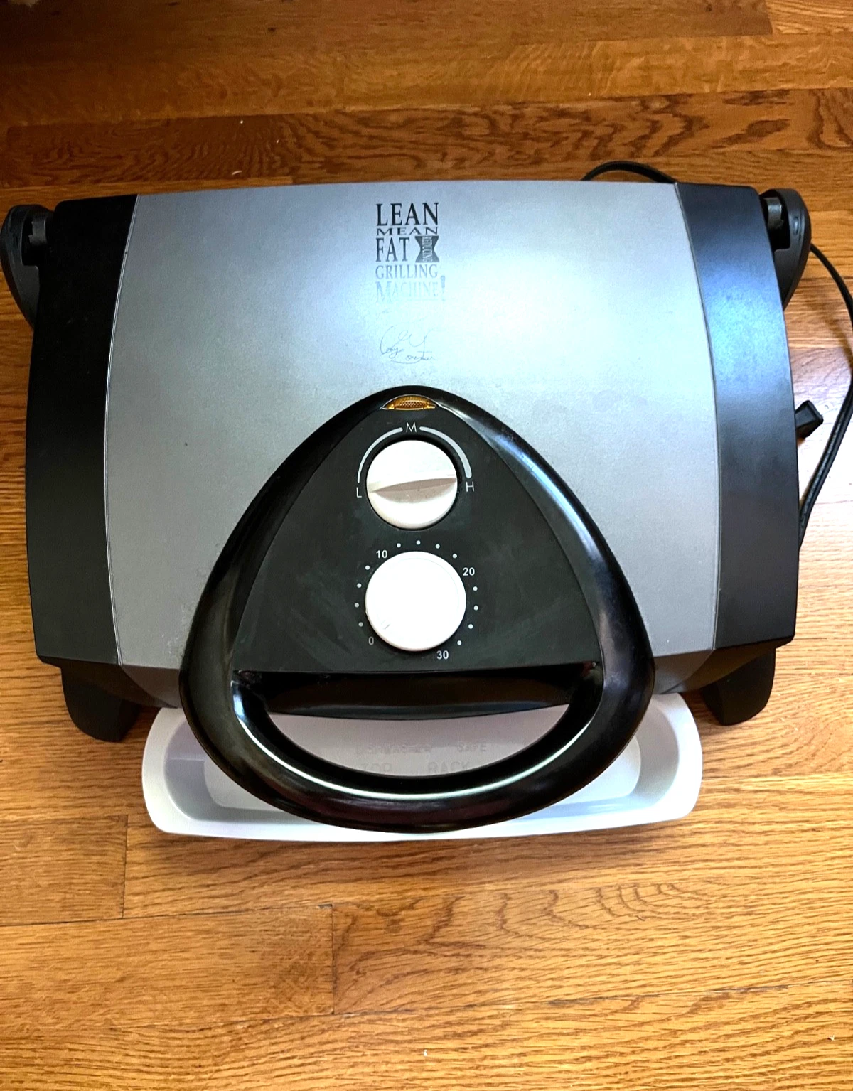 George Foreman Lean Mean Fat Reducing Grilling Machine Jumbo w/Drip Tray GR38SIL